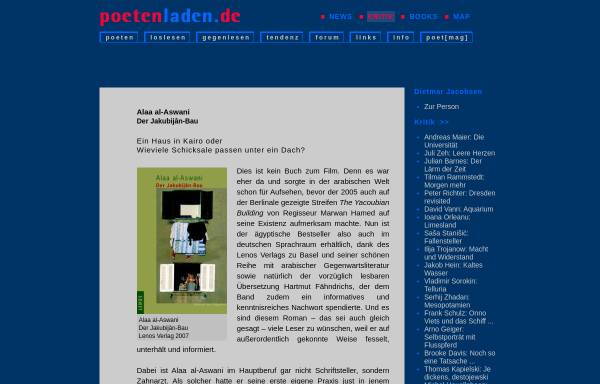 Vorschau von www.poetenladen.de, Alaa al-Aswani: Der Jakubijan-Bau