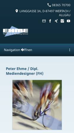 Vorschau der mobilen Webseite www.ehme.de, Ehme Mediendesign