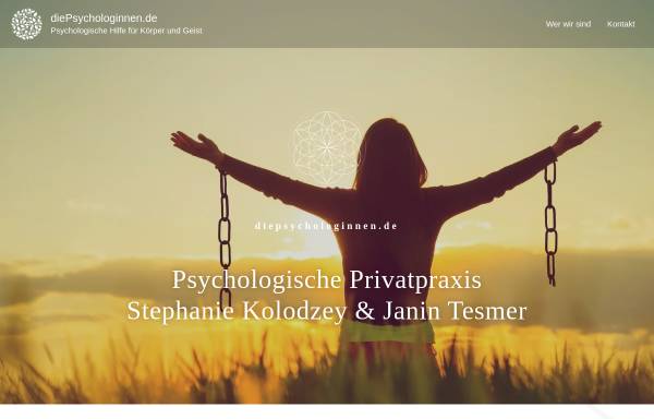 Vorschau von www.diepsychologinnen.de, Psychologische Gemeinschaftspraxis Tesmer & Kolodz