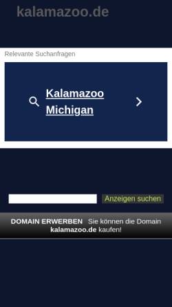 Vorschau der mobilen Webseite www.kalamazoo.de, Kalamazoo