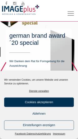 Vorschau der mobilen Webseite www.image-konzept.de, Imageplus Werbung und Kommunikation