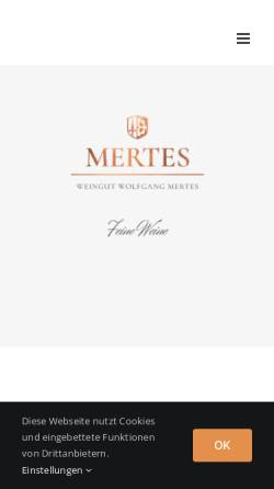 Vorschau der mobilen Webseite www.mertes-waldrach.de, Weingut Heinrich Mertes