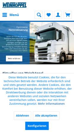 Vorschau der mobilen Webseite www.weinhoeppel.de, Weinhöppel GmbH