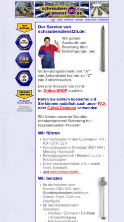 Vorschau der mobilen Webseite www.schraubendienst24.de, Schraubendienst24, Steffen Kopke