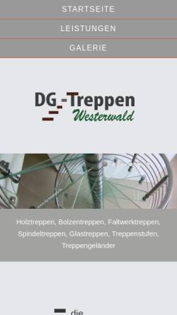 Vorschau der mobilen Webseite www.dg-treppen.de, DG-Treppen Westerwald, Dieter Grimm