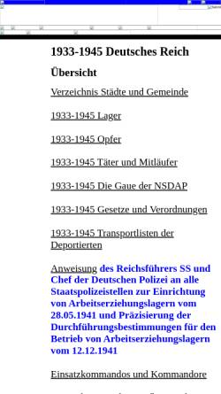 Vorschau der mobilen Webseite www.tenhumbergreinhard.de, 1933-1945 Deutsches Reich