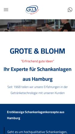 Vorschau der mobilen Webseite www.groteundblohm.de, Grote und Blohm GmbH & Co.KG
