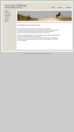 Vorschau der mobilen Webseite www.aenne-speck-stiftung.de, Aenne Speck Stiftung