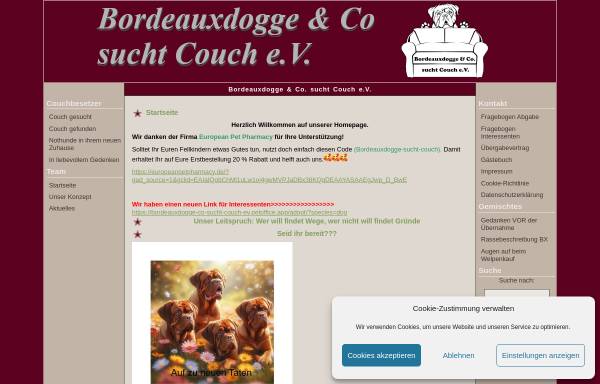 Vorschau von www.bordeauxdogge-sucht-couch.de, Bordeauxdogge sucht Couch