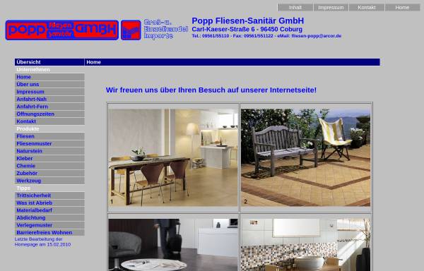 Vorschau von www.fliesen-popp.de, Popp Fliesen-Sanitaer GmbH