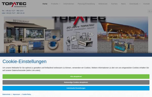 Vorschau von www.topatec.de, TOPATEC Wasser- und Abwassertechnik GmbH