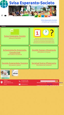 Vorschau der mobilen Webseite svisa-esperanto-societo.ch, Schweizer Esperanto-Gesellschaft