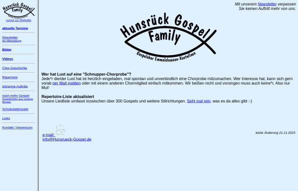 Vorschau von www.hunsrueck-gospel.de, Hunsrück Gospel Family
