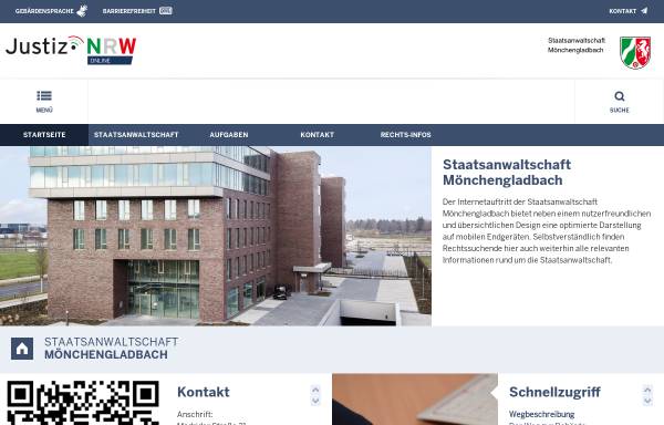 Vorschau von www.sta-moenchengladbach.nrw.de, Staatsanwaltschaft Mönchengladbach