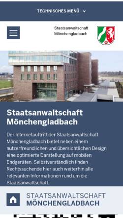 Vorschau der mobilen Webseite www.sta-moenchengladbach.nrw.de, Staatsanwaltschaft Mönchengladbach