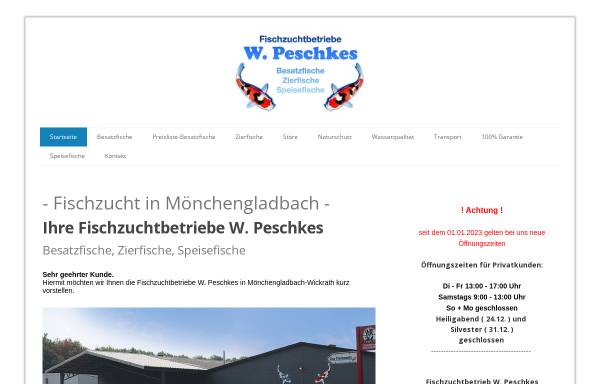 Vorschau von www.fischzuchtpeschkes.de, Fischzucht Peschkes