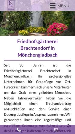 Vorschau der mobilen Webseite www.gaertnerei-brachtendorf.de, Gartenbau & Friedhofsgärtnerei Brachtendorf