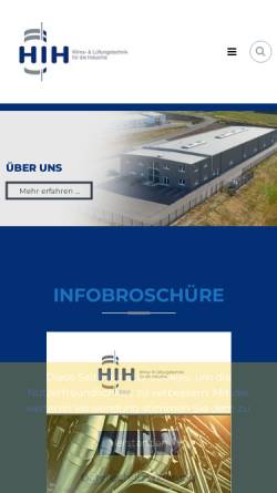 Vorschau der mobilen Webseite www.hih-industriemontage.de, Hand in Hand Industriemontage