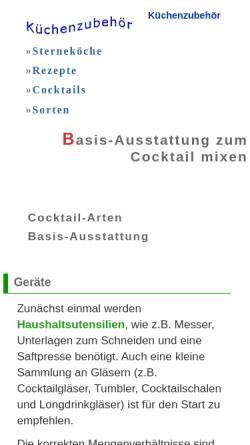Vorschau der mobilen Webseite www.cocktailservice-tropical.de, GG Tropical Cocktailservice