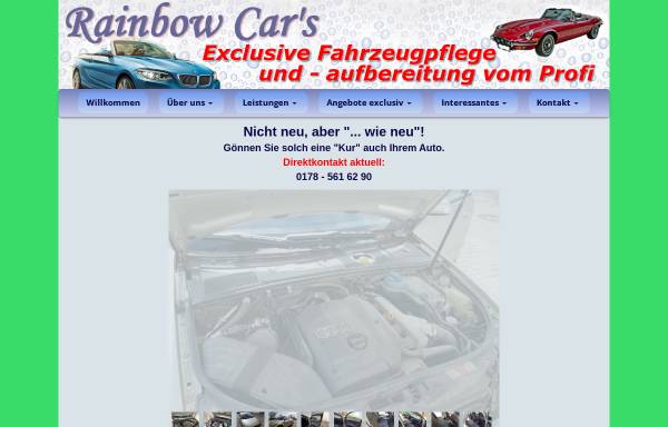 Vorschau von rainbow-cars.de, Rainbow-Car's - Exklusive Fahrzeugpflege