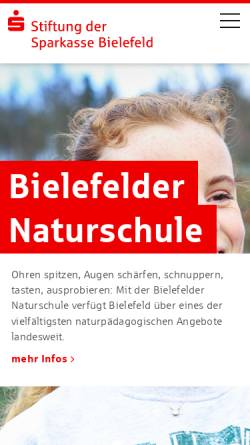 Vorschau der mobilen Webseite stiftung-der-sparkasse-bielefeld.de, Stiftung der Sparkasse Bielefeld