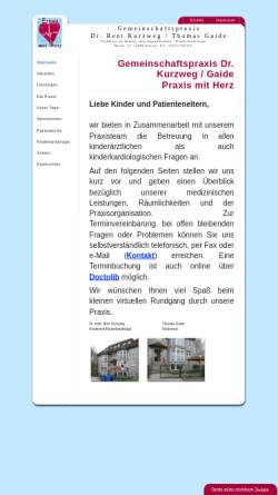 Vorschau der mobilen Webseite www.kinderkardiologie-kurzweg.de, Kurzweg, Dr. med. Bent
