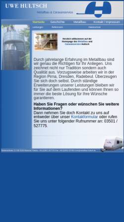 Vorschau der mobilen Webseite www.metallbau-hultsch.de, Metallbau und Caravanservice Uwe Hultsch