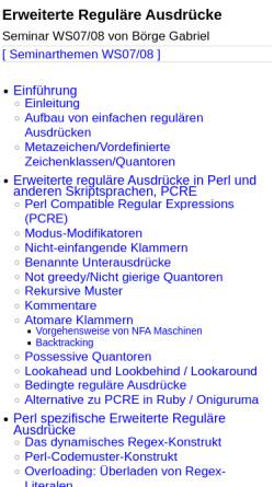 Vorschau der mobilen Webseite www.fh-wedel.de, Erweiterte reguläre Ausdrücke