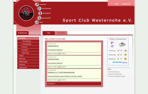 Vorschau von www.scwesternohe.de, Sport Club Westernohe e.V.