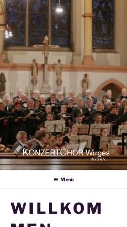 Vorschau der mobilen Webseite www.konzertchor-wirges.de, Konzertchor Wirges 1978 e.V.