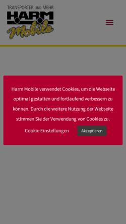 Vorschau der mobilen Webseite harmmobile.de, Harm Mobile GmbH