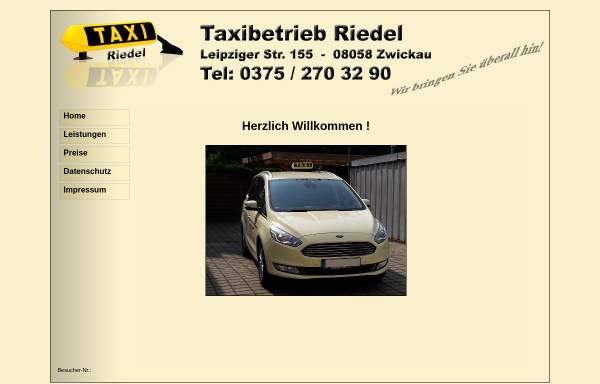 Vorschau von www.taxi-riedel.de, Taxi Riedel
