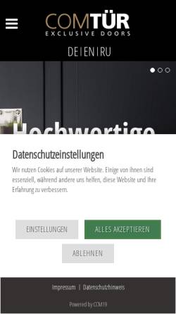 Vorschau der mobilen Webseite www.comtuer.de, ComTür Weimann GmbH