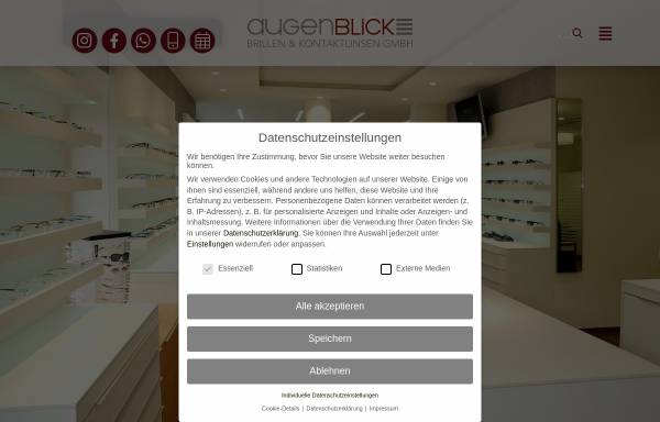 Vorschau von augenblick-optik.de, Augenblick Brillen - Contactlinsen GmbH