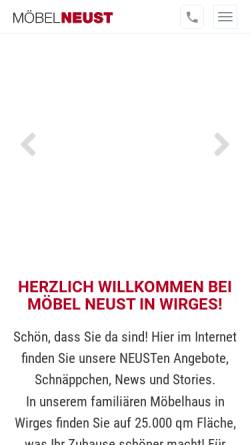 Vorschau der mobilen Webseite www.moebel-neust.de, Möbel Neust GmbH