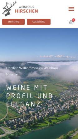 Vorschau der mobilen Webseite www.weinhaus-hirschen.de, Weinhaus Hirschen