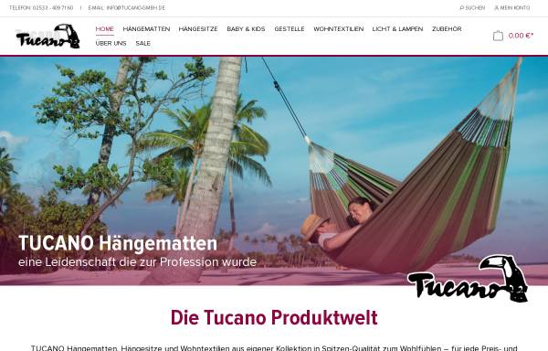 Vorschau von tucano-gmbh.de, Tucano Internationale Wohntextilien GmbH