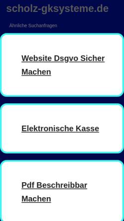 Vorschau der mobilen Webseite scholz-gksysteme.de, Scholz Großküchensysteme GmbH