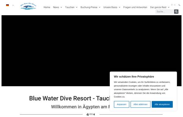 Vorschau von www.blue-water-dive.de, Blue Water Dive Resort