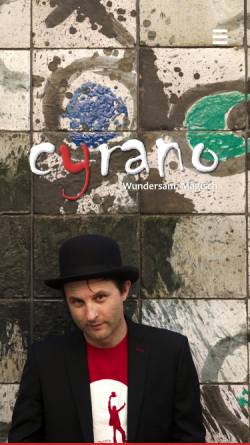 Vorschau der mobilen Webseite www.zauberercyrano.ch, Cyrano