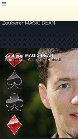 Vorschau der mobilen Webseite www.magicdean.ch, Magic Dean