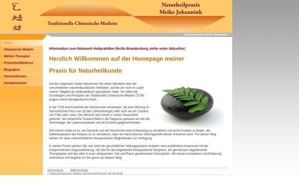 Vorschau von www.naturheilpraxis-johannink.de, Dipl. Biol. Meike Johannink