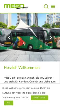 Vorschau der mobilen Webseite www.meso.de, Meso and more GmbH