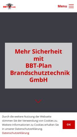 Vorschau der mobilen Webseite www.bbt-plan.de, BBT-Plan Brandschutztechnik GmbH