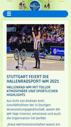 Vorschau der mobilen Webseite www.hallenrad-wm-2010.de, Hallen-Radsport WM 2010, Stuttgart (D)