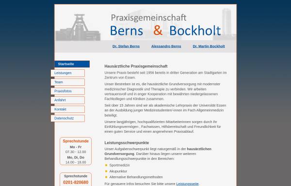 Vorschau von www.praxis-berns-essen.de, Praxisgemeinschaft Dres. Berns