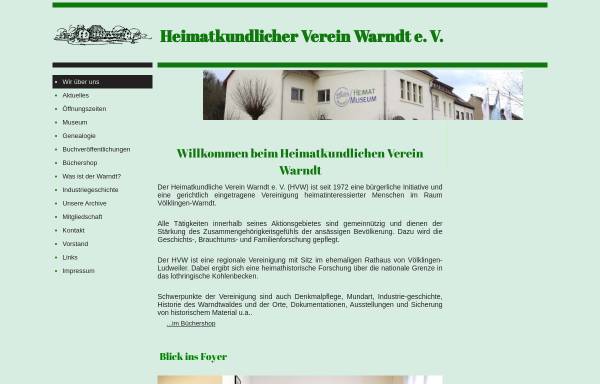 Vorschau von www.heimatkundlicher-verein-warndt.eu, HVW Heimatkundlicher Verein Warndt e.V.