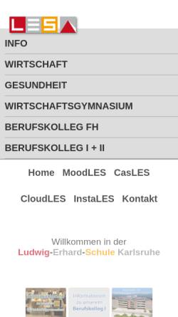 Vorschau der mobilen Webseite www.les-ka.de, Ludwig-Erhard-Schule Kaufmännische Berufsschule