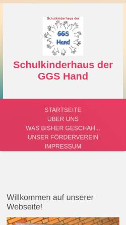 Vorschau der mobilen Webseite www.schulkinderhaus-hand.de, GemeinschaftsGrundschule Hand