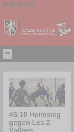 Vorschau der mobilen Webseite www.stade-sarrois.de, SSR Stade Sarrois Rugby e.V.
